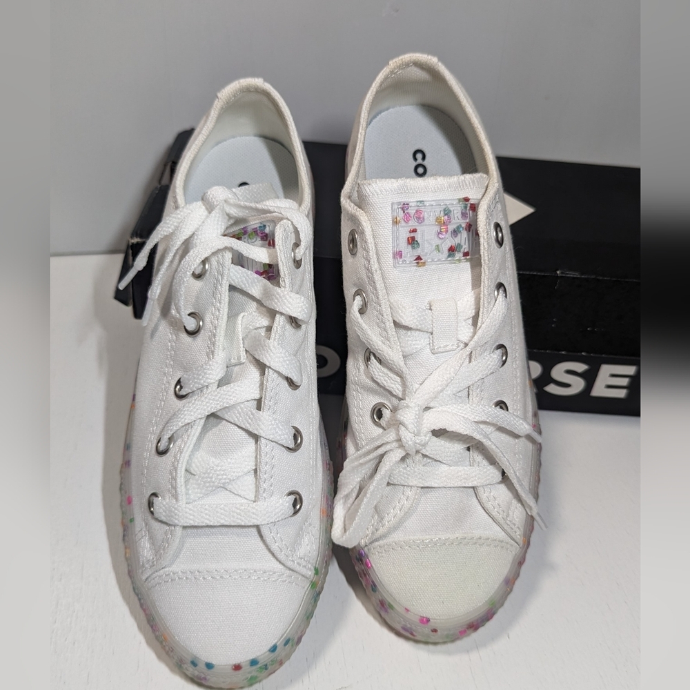 Converse Chuck Taylor All Star Translucent Confetti Girls' Sneakers Size 3 Youth